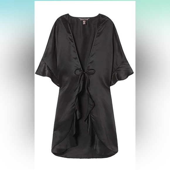 Victoria's Secret NWT Silky Ruffle Kimono Robe - Picture 9 of 10